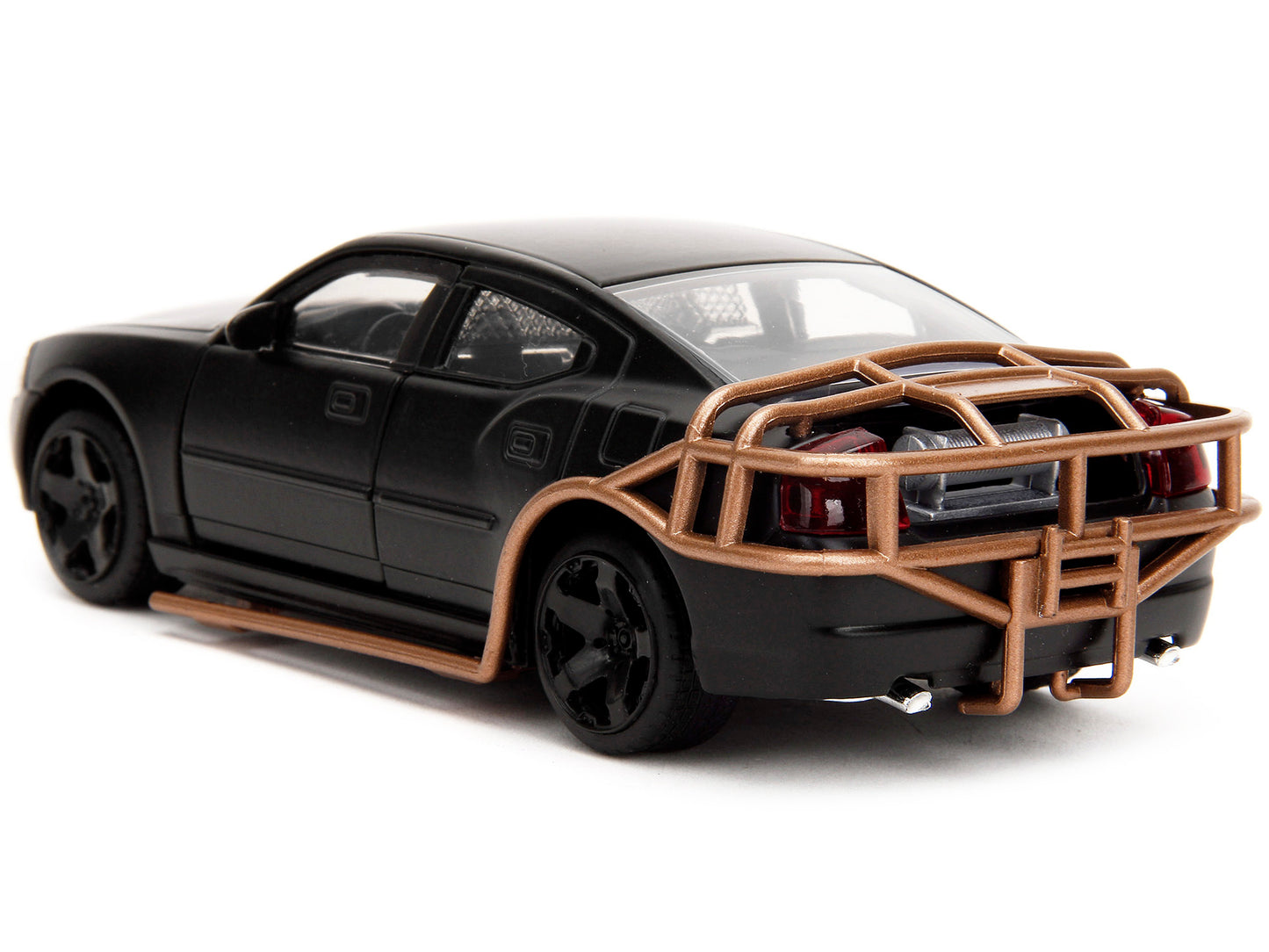 2006 Dodge Charger Matt Black with Outer Cage "Fast & Furious" Series 1/32 Diecast Model Car by Jada