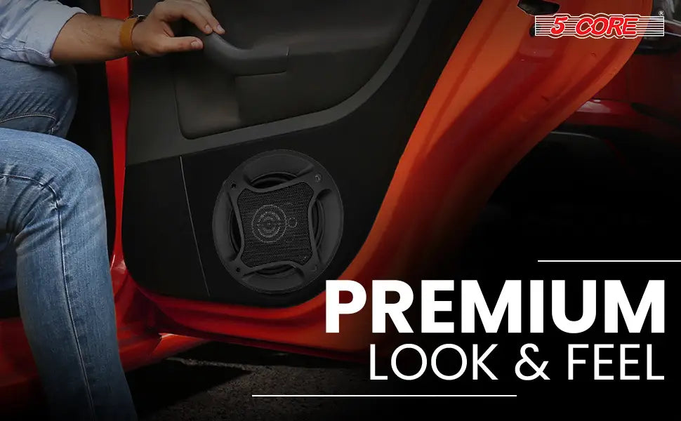 Deep Bass 2-Way 5 Core Replacement Car Speakers with High-Quality Tweeter