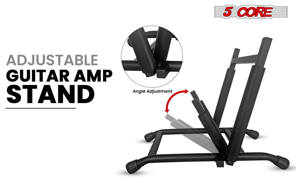 5 Core Amp Stand Heavy Duty Metal Build Adjustable Guitar amplifier Low Profile Folding Collapsible