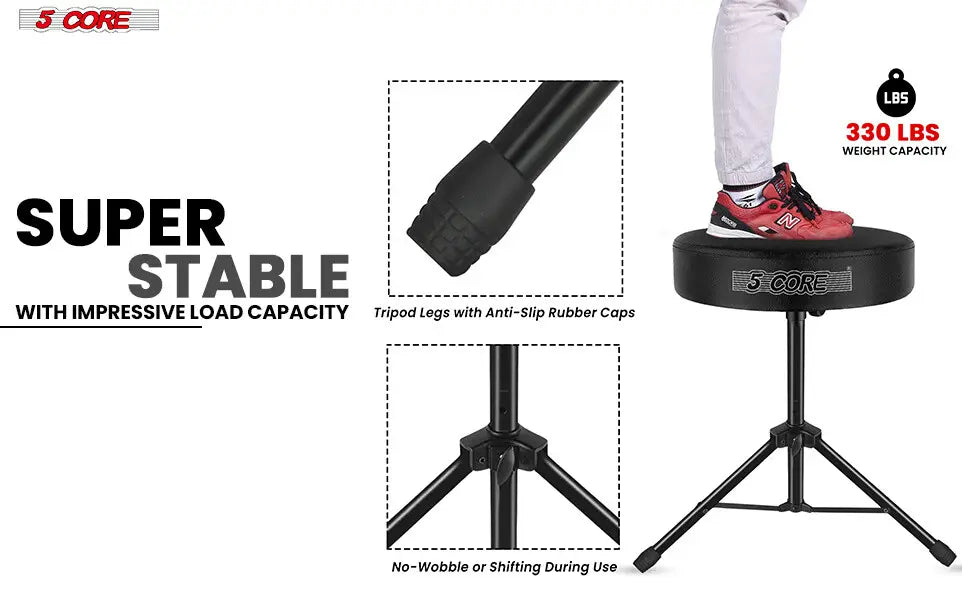 Professional Drummer Chair with 3’’ Comfort Padding - Ideal for Long Practice Sessions