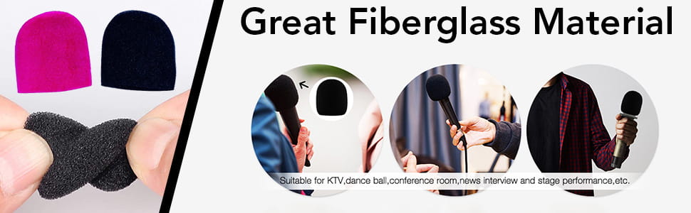5 Core Microphone Covers Foam Pair Mic Windscreen for Most Standard Handheld Microphone