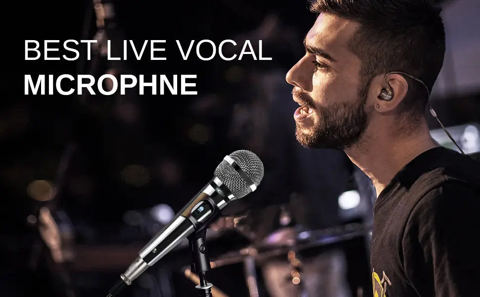 5 CORE Microphone Dynamic Vocal Handheld Mic Cardioid Unidirectional Microfono w On Off Switch + XLR Audio Cable