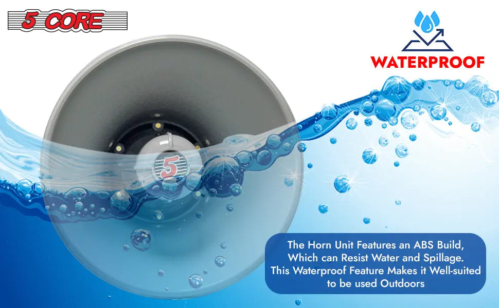 5 Core PA Horn Loud Speaker 9 Inch Outdoor Indoor 20W 8 Ohm Durable All Weather Multi Purpose Loudspeaker for Music
