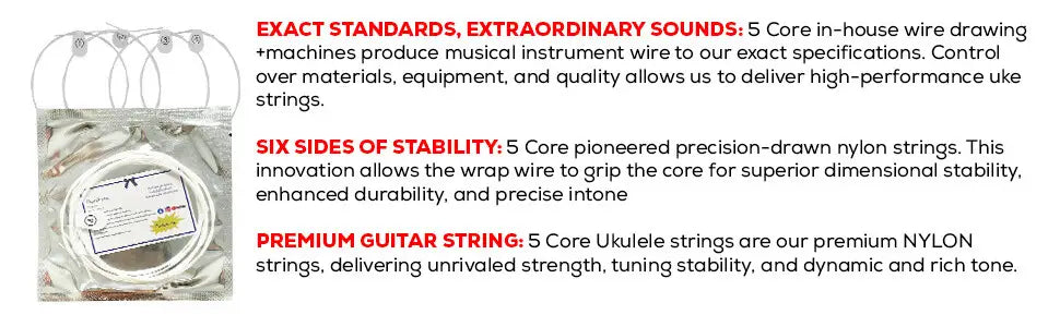 UKS 4PCS Premium Ukulele Strings - Tuning Replacement for Effortless Playing and Melodious Sound
