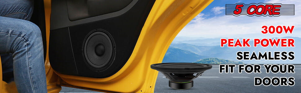 5Core 6.5 Inch Subwoofer speaker 300Watt Car Subwoofer 4Ohm Replacement Sub Woofer