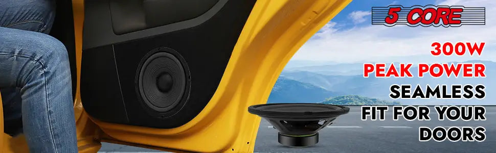 5Core 6.5 Inch Subwoofer speaker 300Watt Car Subwoofer 4Ohm Replacement Sub Woofer