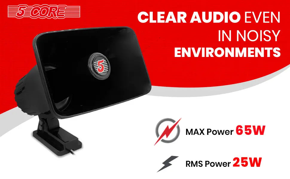 5Core PSupersell PickA Speaker Pair 5x8’’ 65W Bull Horn Loud Audio 8Ohm Outdoor Speakers System