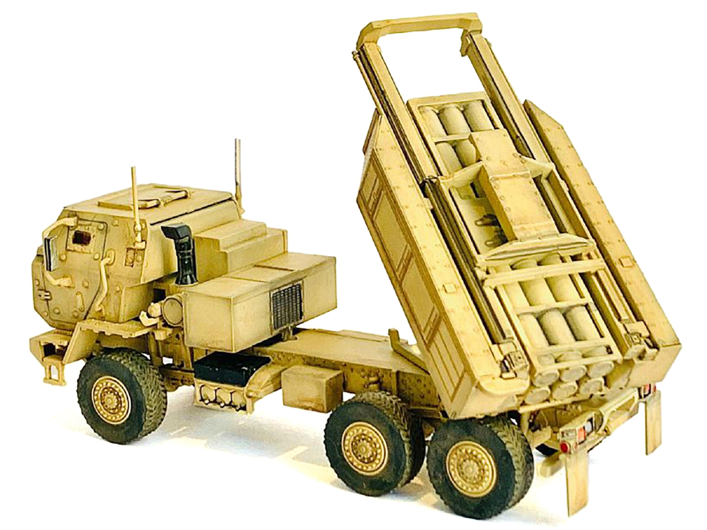 United States M142 High Mobility Artillery Rocket System (HIMARS) Desert Camo "NEO Dragon Armor" Series 1/72 Plastic Model by Dragon Models