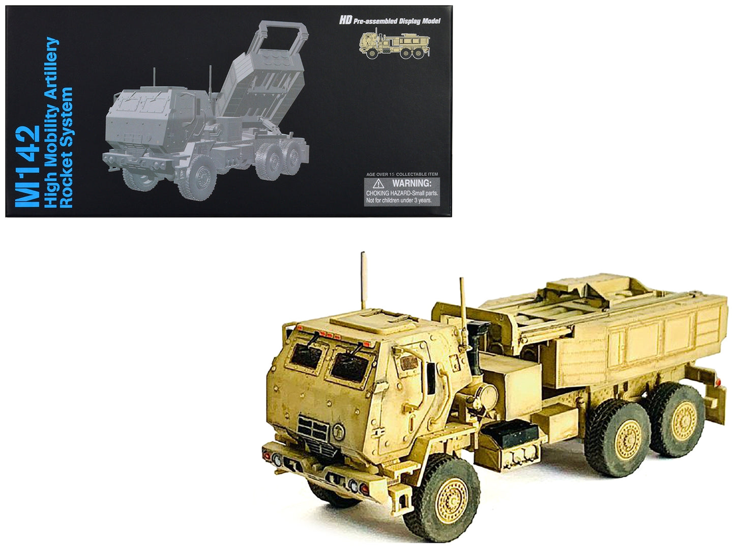 United States M142 High Mobility Artillery Rocket System (HIMARS) Desert Camo "NEO Dragon Armor" Series 1/72 Plastic Model by Dragon Models