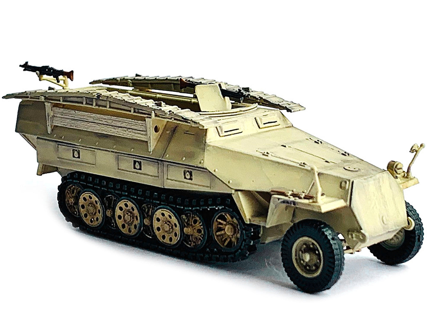 German Sd.Kfz. 251/7 Ausf.D Pionierpanzerwagen Armored Vehicle Beige with Bridging Equipment "NEO Dragon Armor" Series 1/72 Plastic Model by Dragon Models