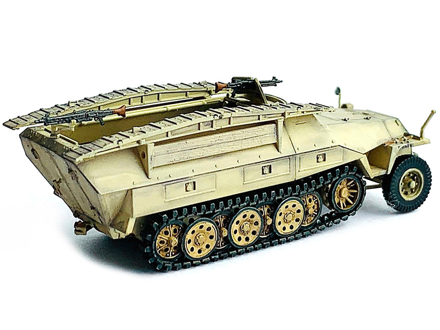 German Sd.Kfz. 251/7 Ausf.D Pionierpanzerwagen Armored Vehicle Beige with Bridging Equipment "NEO Dragon Armor" Series 1/72 Plastic Model by Dragon Models