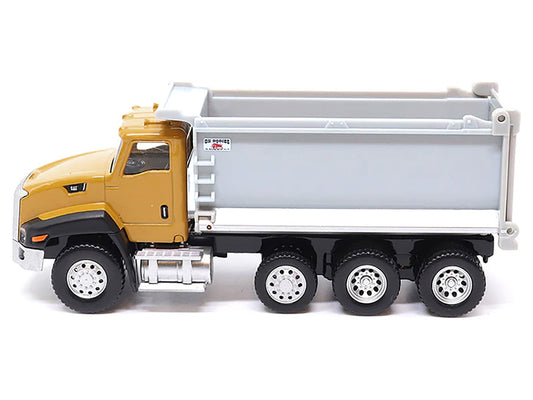 CAT Caterpillar CT660 Dump Truck Yellow and Gray 1/64 Diecast Model by Diecast Masters