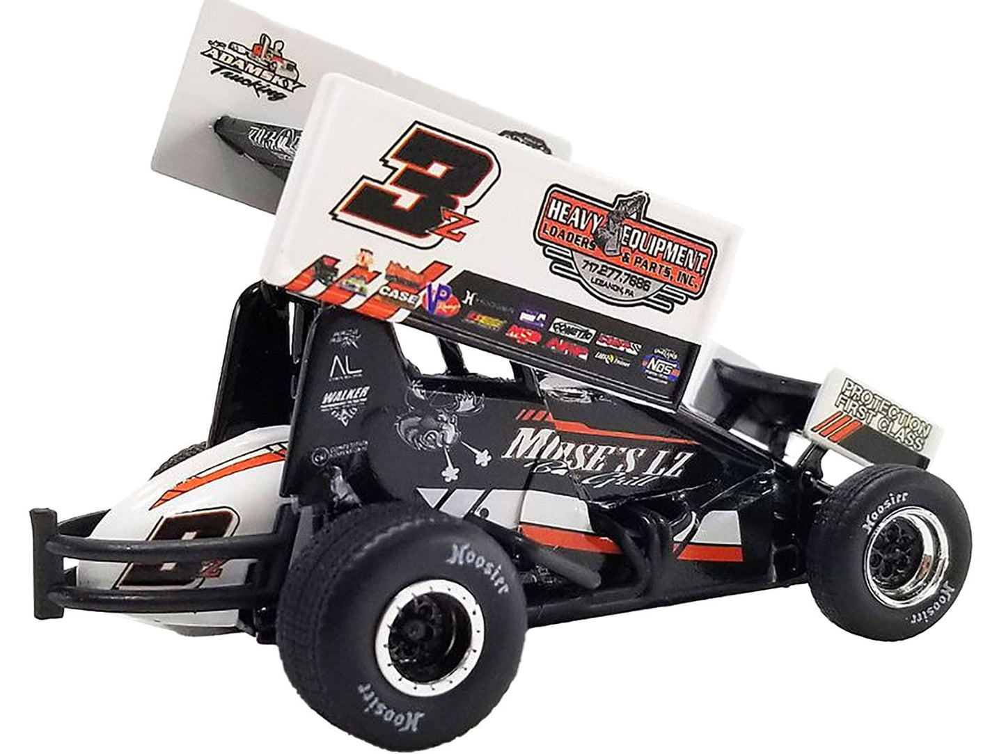 Winged Sprint Car #3Z Brock Zearfoss "Moose's LZ Bar and Grill" Brock Zearfoss Racing "World of Outlaws" (2023) 1/18 Diecast Model Car by ACME