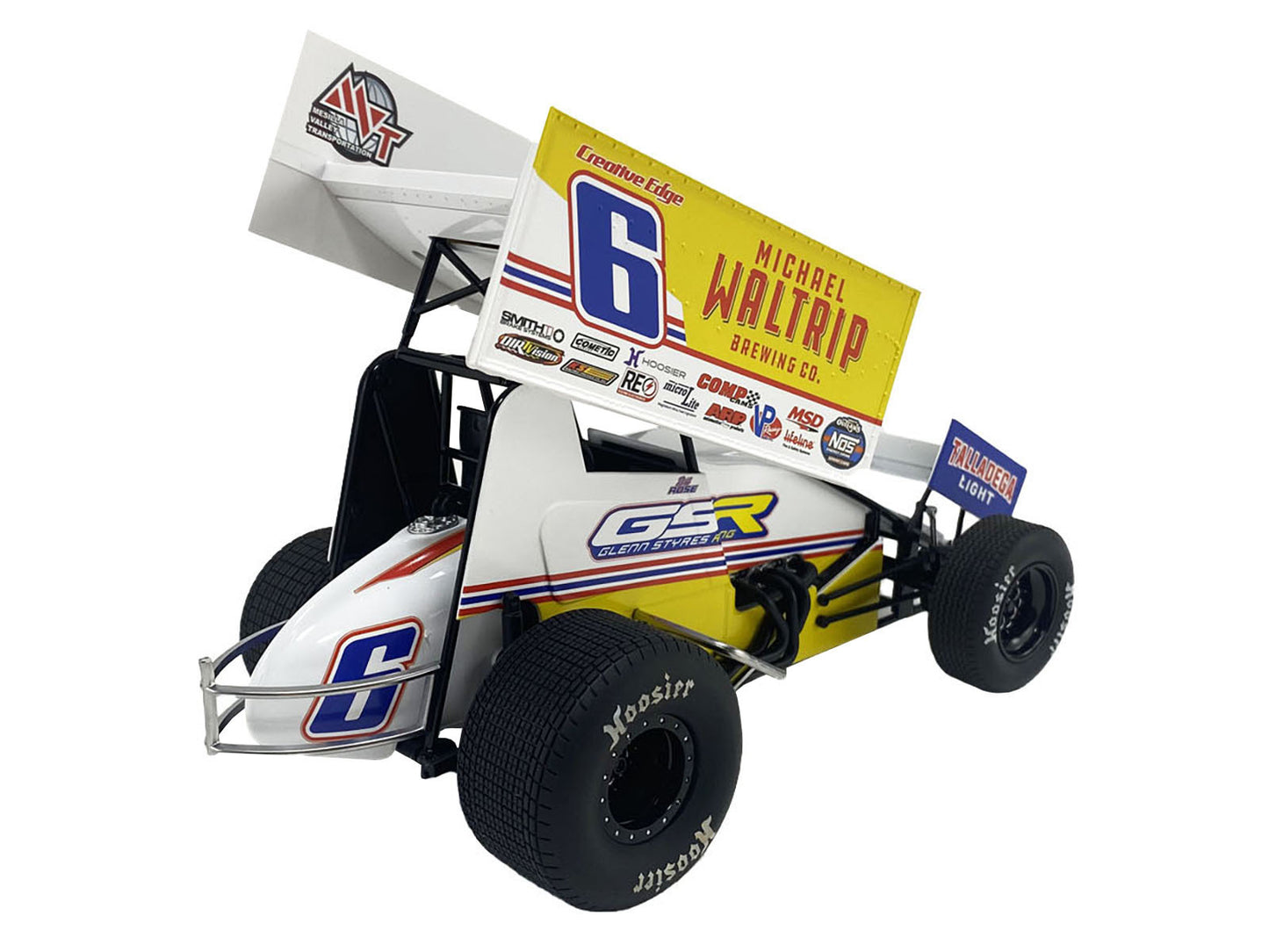 Winged Sprint Car #6 Bill Rose "Michael Waltrip Brewing Co." Glenn Styres Racing "World of Outlaws" (2024) 1/18 Diecast Model Car by ACME