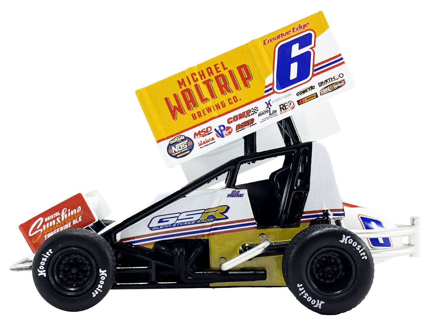 Winged Sprint Car #6 Bill Rose "Michael Waltrip Brewing Co." Glenn Styres Racing "World of Outlaws" (2024) 1/50 Diecast Model Car by ACME