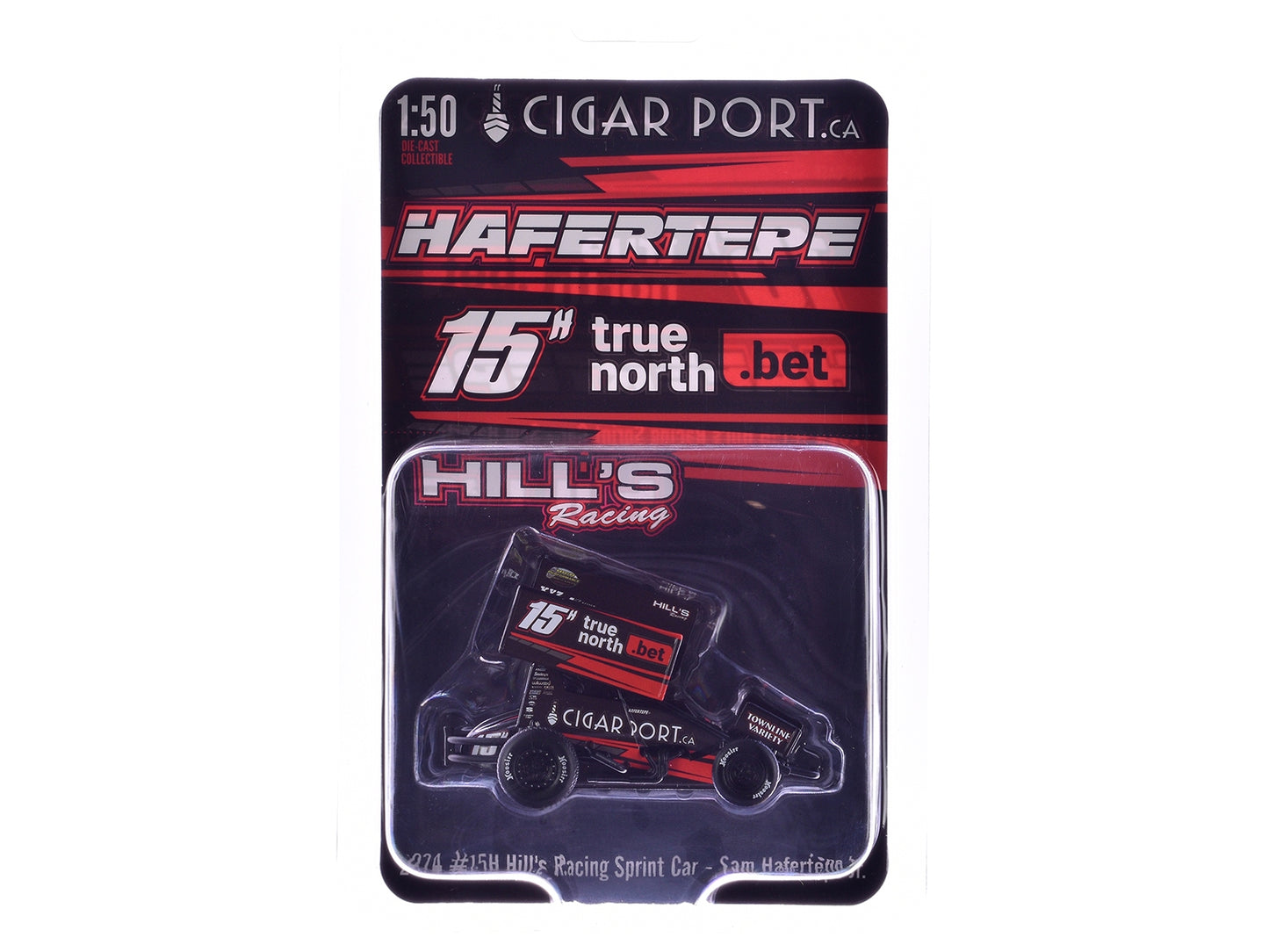 Winged Sprint Car #15H Sam Hafertepe Jr. "True North .Bet" Hill's Racing "World of Outlaws" (2024) 1/50 Diecast Model Car by ACME