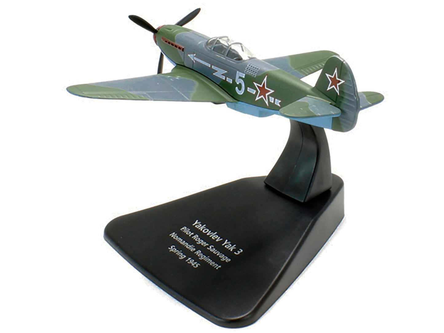 Yakovlev Yak-3 Fighter Plane Pilot Roger Sauvage Nomandie Regiment (Spring 1945) "Oxford Aviation" Series 1/72 Diecast Model Airplane by Oxford Diecast