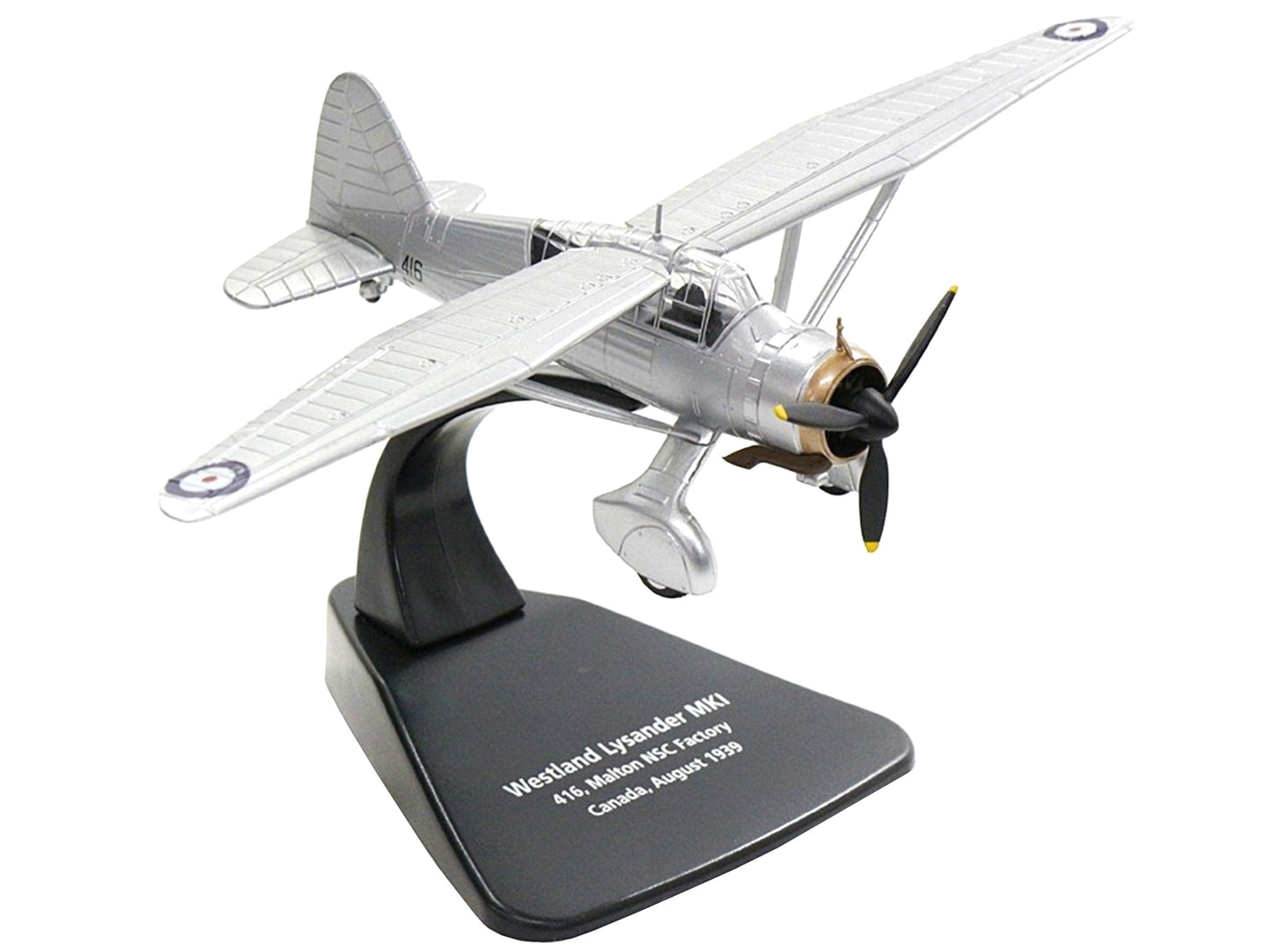 Westland Lysander MK I War Plane 416 Malton NSC Factory Canada (August 1939) "Oxford Aviation" Series 1/72 Diecast Model Airplane by Oxford Diecast