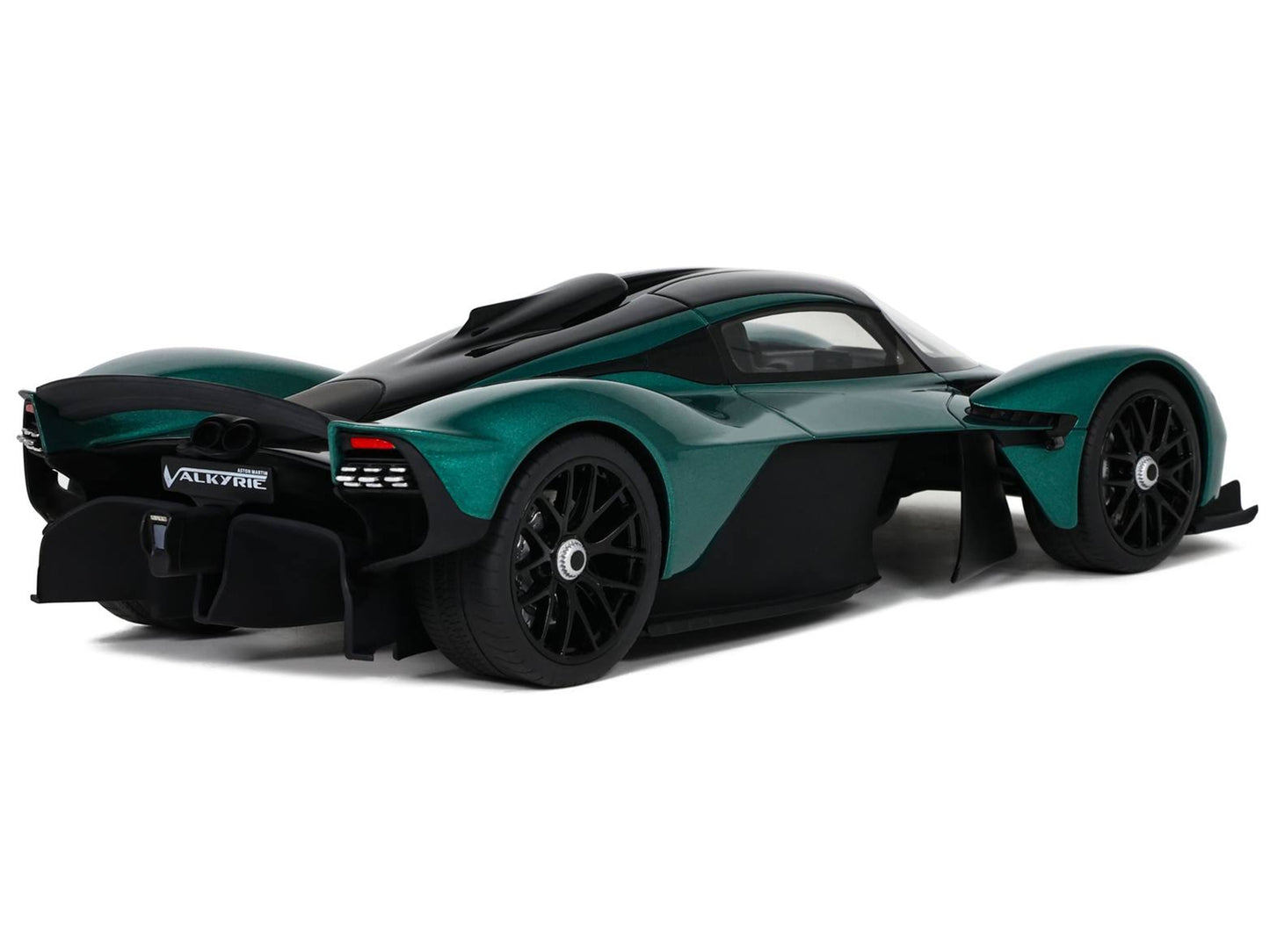 2021 Aston Martin Valkyrie British Racing Green with Black Top 1/18 Model Car by GT Spirit