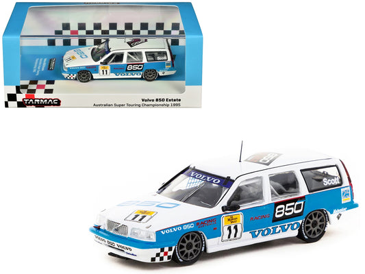 Volvo 850 Estate RHD (Right Hand Drive) #11 Tony Scott "Australian Super Touring Championship" (1995) "Hobby64" Series 1/64 Diecast Model Car by Tarmac Works