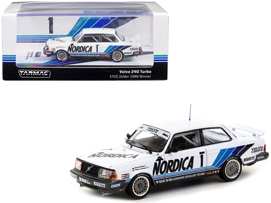 Volvo 240 Turbo #1 Johnny Cecotto - Thomas Lindstrom Winner "ETCC Zolder" (1986) "Hobby64" Series 1/64 Diecast Model Car by Tarmac Works