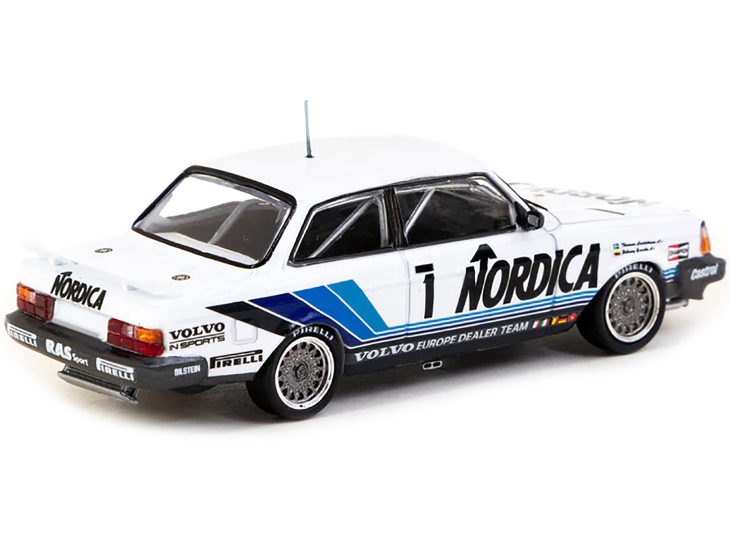 Volvo 240 Turbo #1 Johnny Cecotto - Thomas Lindstrom Winner "ETCC Zolder" (1986) "Hobby64" Series 1/64 Diecast Model Car by Tarmac Works