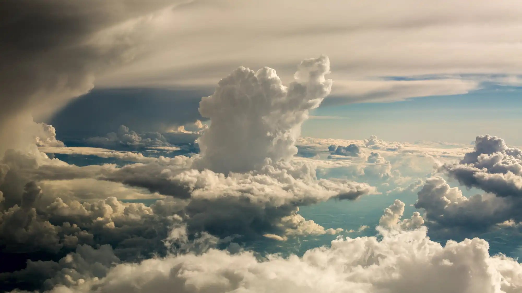 Expansive view of varied cloud formations.